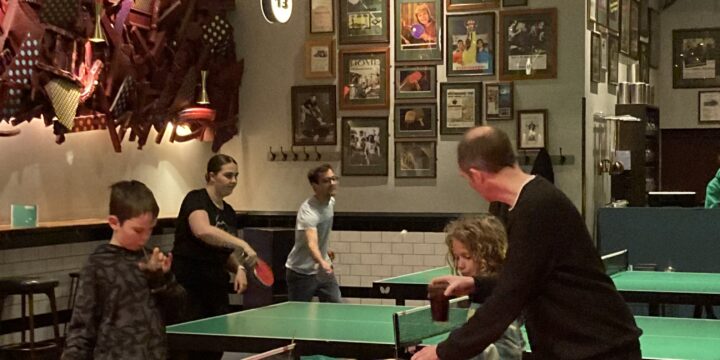 Ping pong fun at Bounce, London with teens and tweens